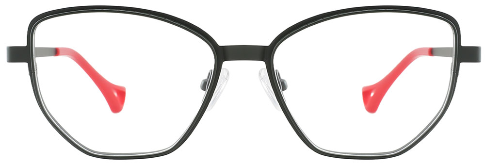 Cat Eye Prescription Glasses 23231 Black Red from Cheapglasses123.com