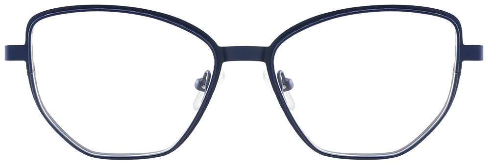 Try on glasses: Cat Eye Prescription Glasses 23231 Blue Cream