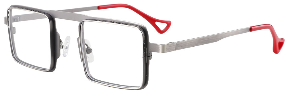 Cheapglasses123.com  Square Prescription Glasses 23234 Gray Red