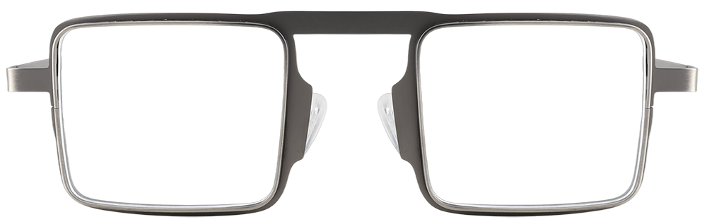 Try on glasses:  Square Prescription Glasses 23234 Gray Red