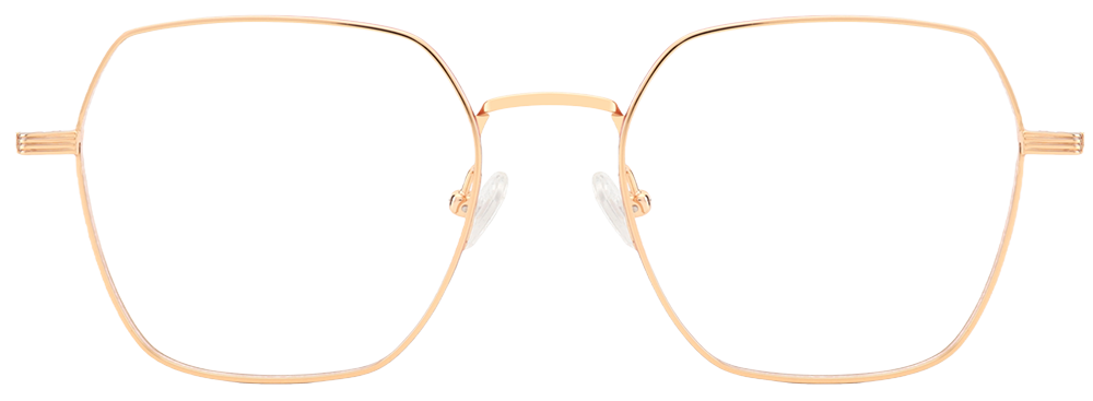 Try on Titanium Prescription Glasses 26012 Gold