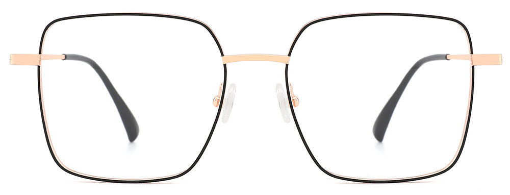 Titanium Prescription Glasses 26013 Gold Black from cheapglasses123.com