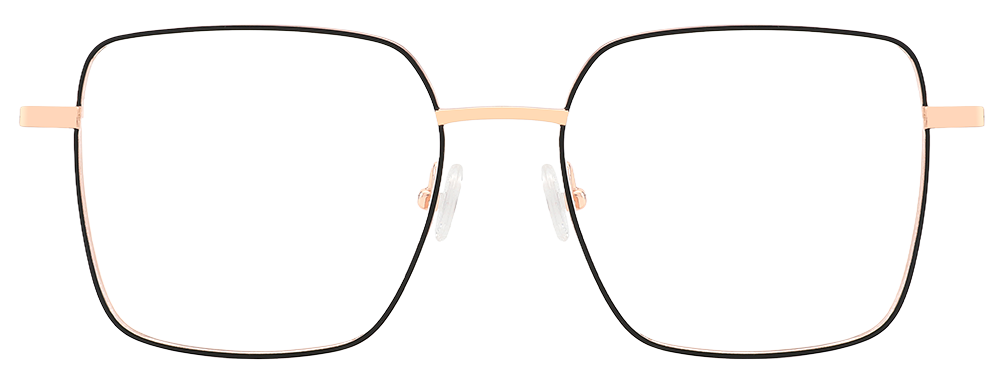 Try on Titanium Prescription Glasses 26013 Black Gold