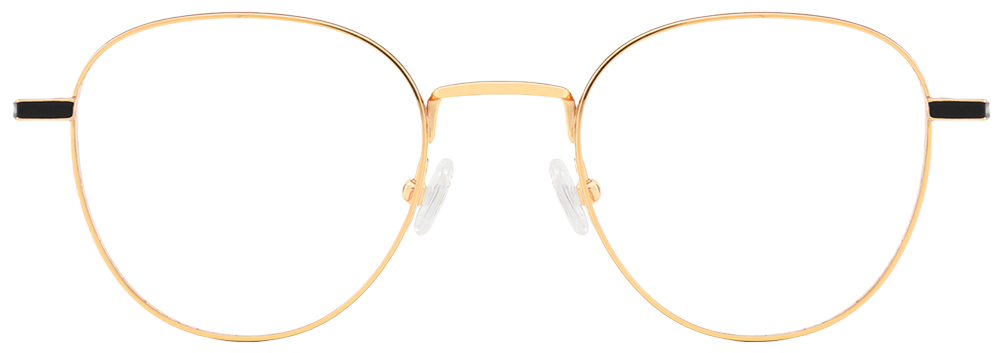 Try on Titanium Prescription Glasses 26020 Gold