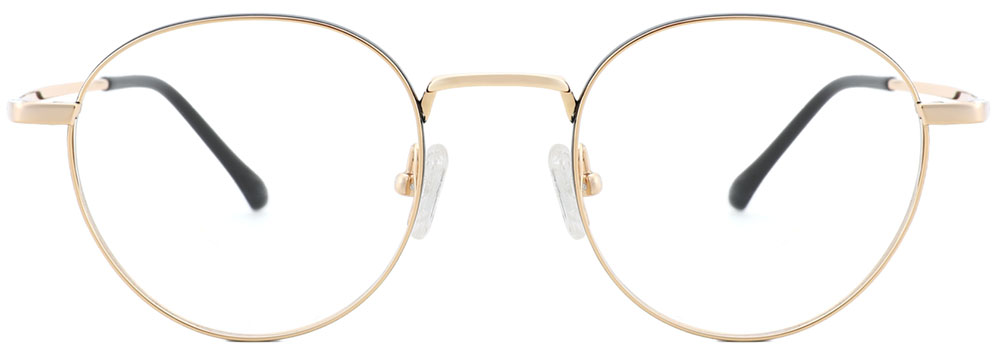 Titanium Prescription Glasses 26022 Gold Black from Cheapglasses123.com