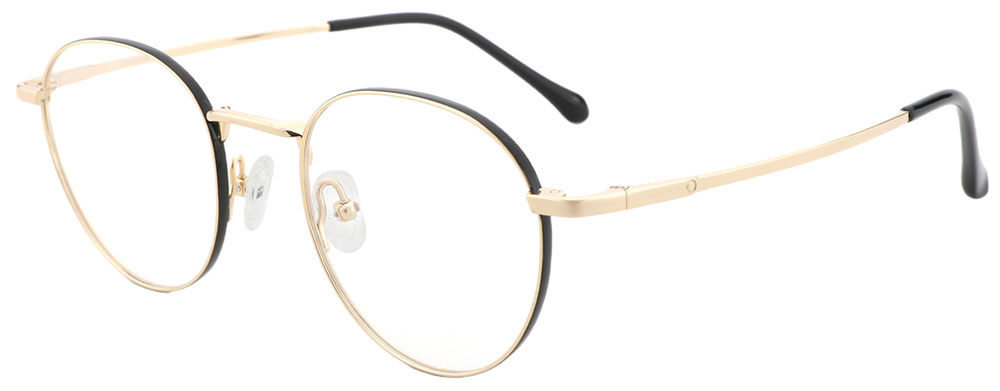 Cheapglasses123.com Titanium Prescription Glasses 26022 Gold Black