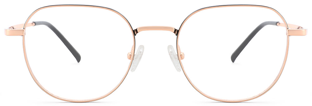 Titanium Prescription Glasses 26024 Gold & Black from Cheapglasses123.com