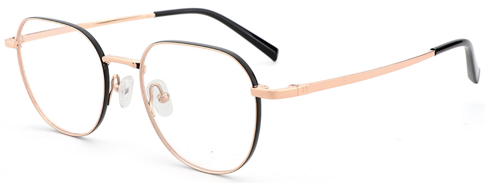 Cheapglasses123.com Titanium Prescription Glasses 26024 Gold & Black