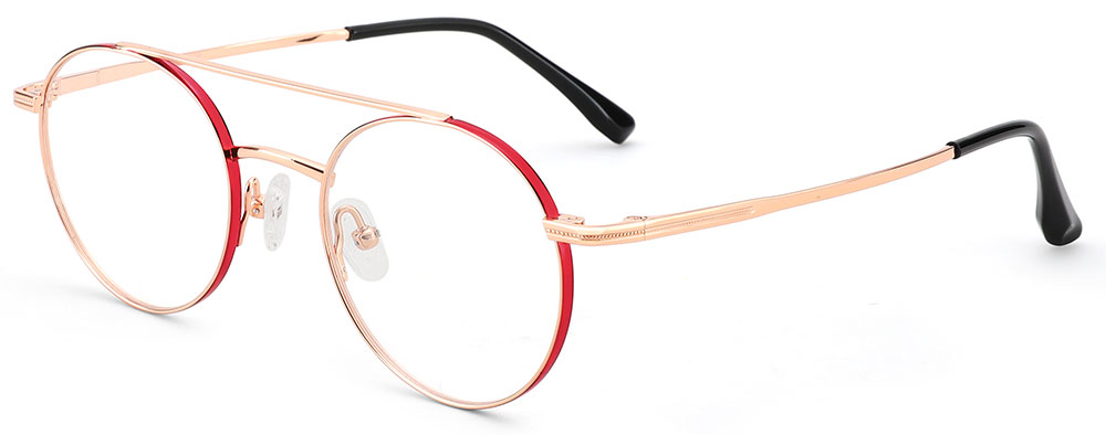 Cheapglasses123.com Aviator Prescription Glasses 26028 Red Gold