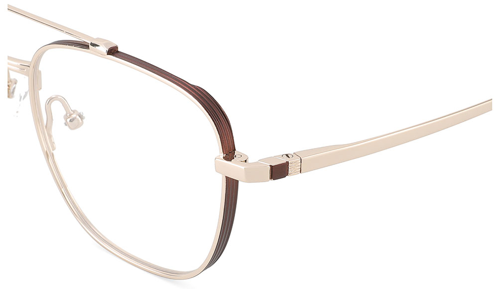 Prescription Glasses 26032 Brown Gold