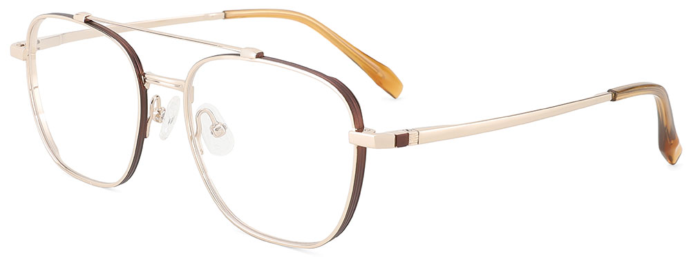 Cheapglasses123.com Prescription Glasses 26032 Brown Gold