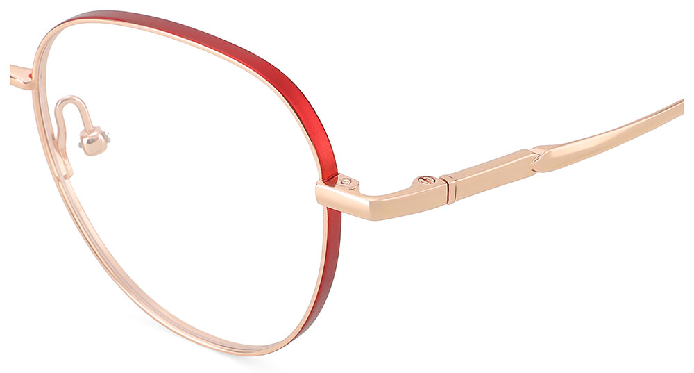 Titanium Prescription Glasses 26034 Red Gold
