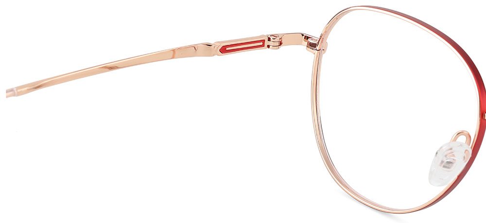 Titanium Prescription Glasses 26034 Red Gold
