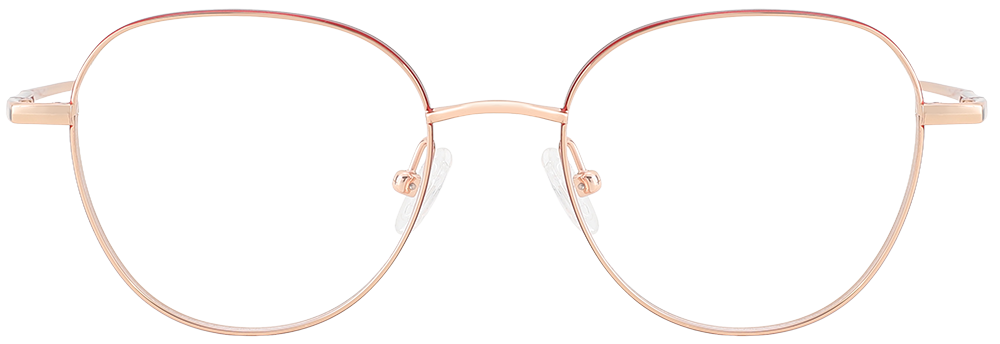 Try on Titanium Prescription Glasses 26034 Red Gold
