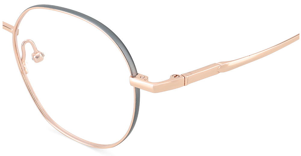 Titanium Prescription Glasses 26035 Gold Clear