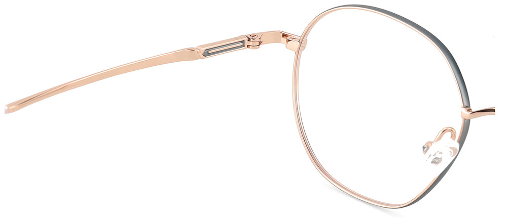 Titanium Prescription Glasses 26035 Gold Clear