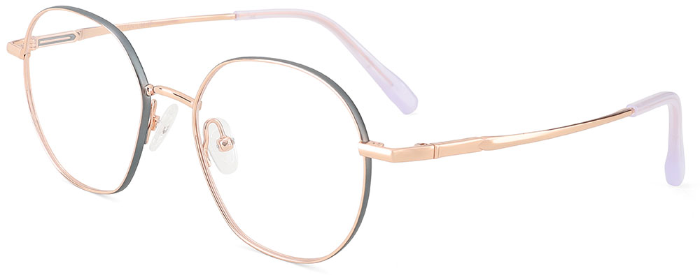 Titanium Prescription Glasses 26035 Gold Clear from cheapglasses123.com