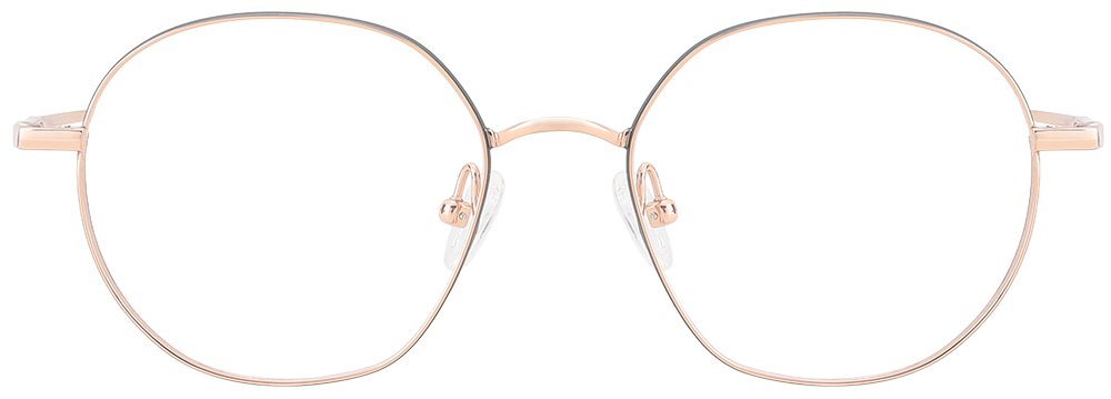 Try on Titanium Prescription Glasses 26035 Gold Clear