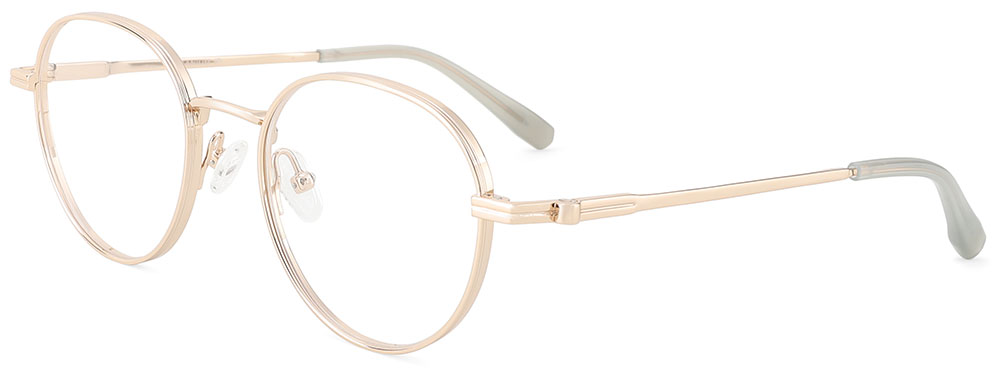 Titanium Prescription Glasses 26036 Gold from cheapglasses123.com