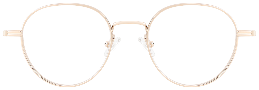 Try on Titanium Prescription Glasses 26036 Gold