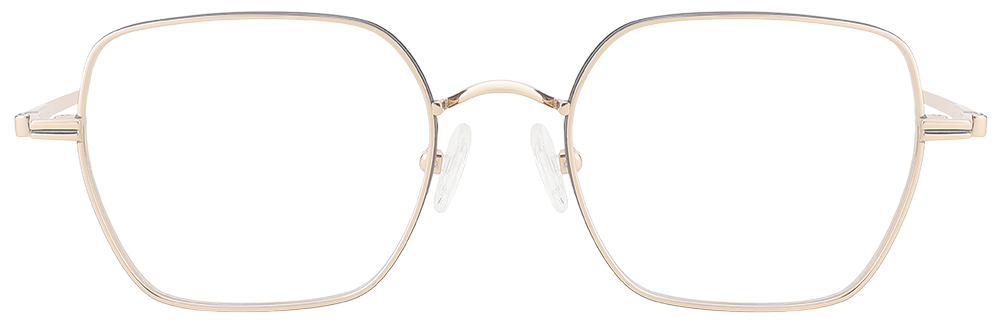 Try on Titanium Prescription Glasses 26037 Gold