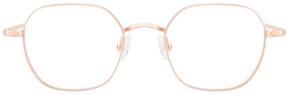 Try on Titanium Prescription Glasses 26038 Gold