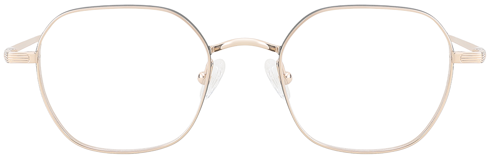 Try on Titanium Prescription Glasses 26038 Gold Black