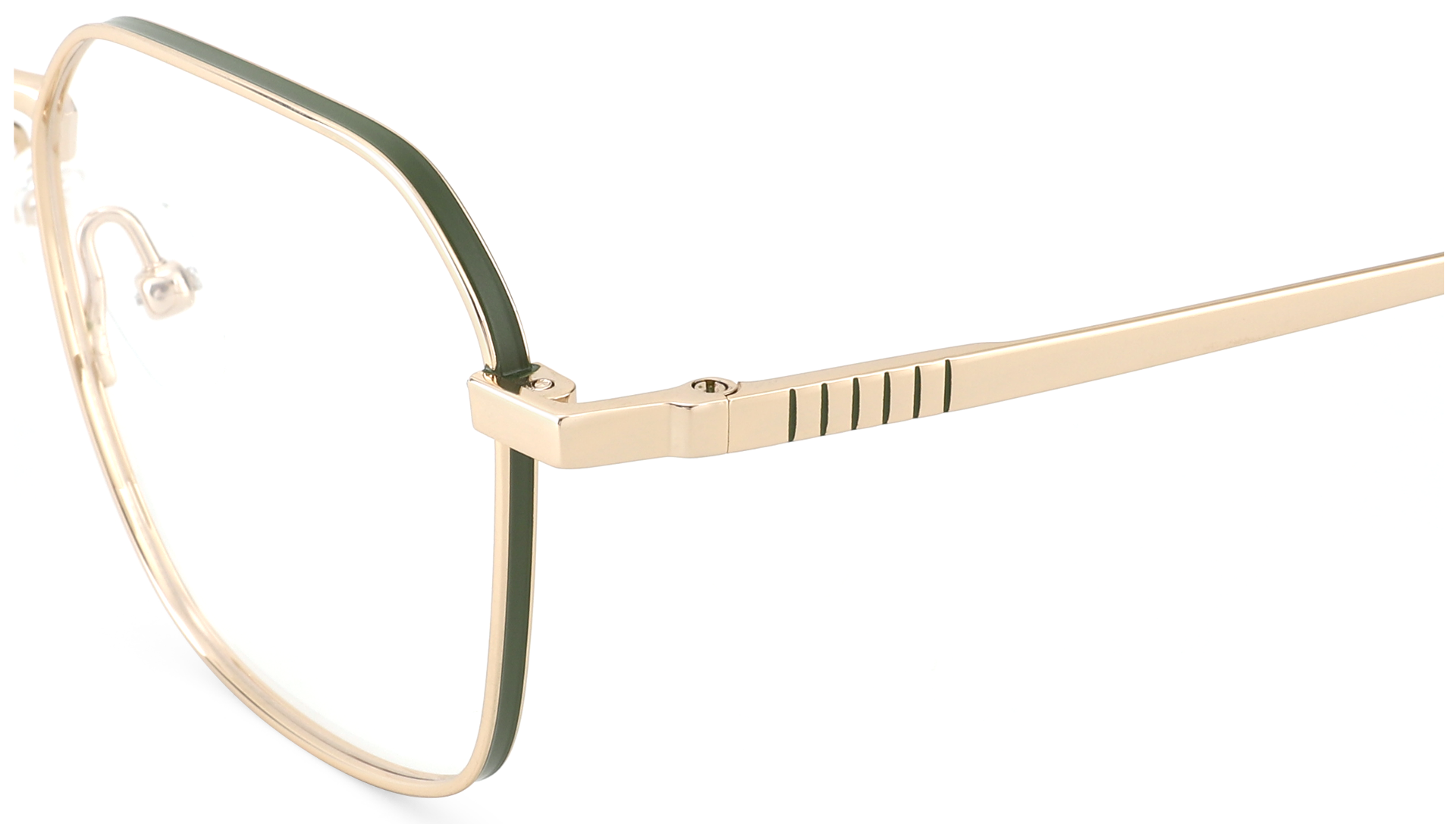 Titanium Prescription Glasses 26040 Gold Green