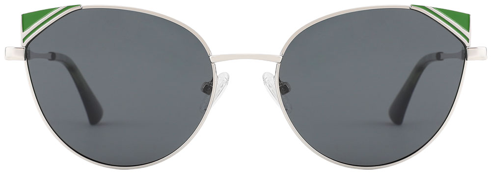 Cat Eye Prescription Sunglasses 29046 Green Silver from cheapglasses123.com