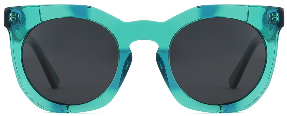 Round Prescription Sunglasses 29057 Green from cheapglasses123.com