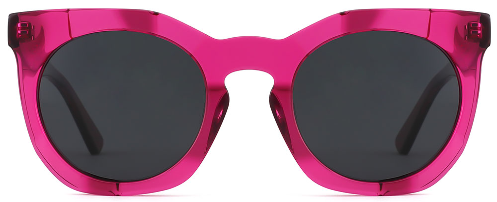 Round Prescription Sunglasses 29057 Red from cheapglasses123.com