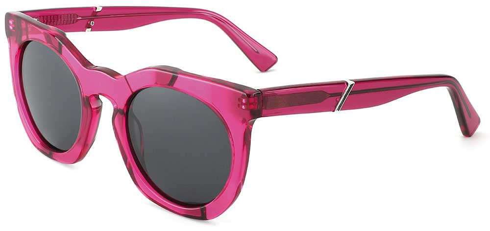 Round Prescription Sunglasses 29057 Red