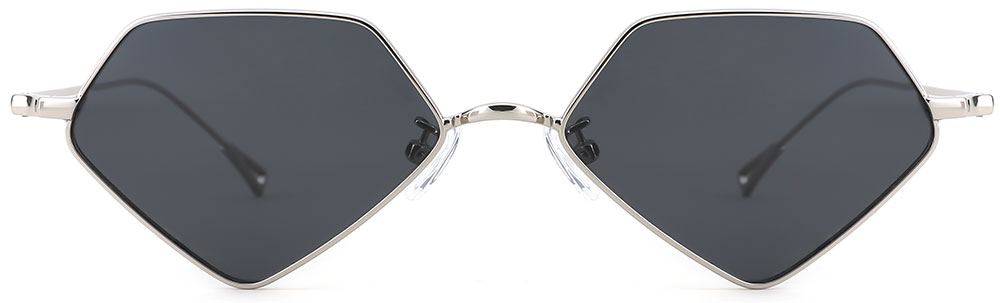 Geometric Prescription Sunglasses 29074 Silver from cheapglasses123.com