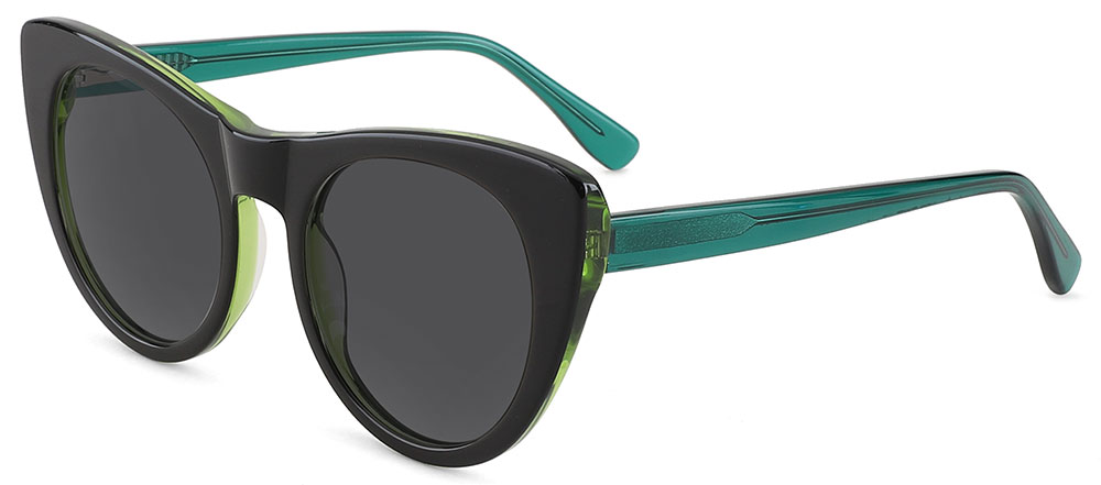 Cat Eye Prescription Sunglasses 31077 Black Green