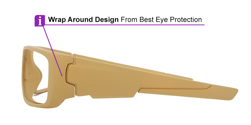 ss327 Prescription Safety Glasses Almond