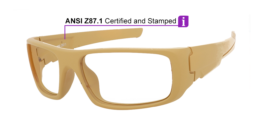 ss327 Prescription Safety Glasses Almond