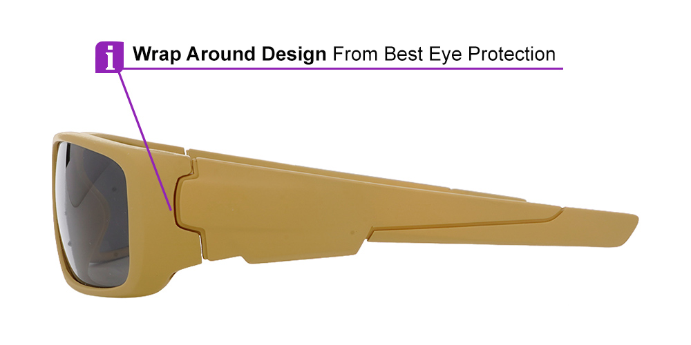 SS327 Prescription Sports Sunglasses Almond