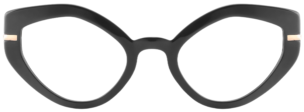 Try on glasses: Cat Eye Prescription Glasses 35008 Black