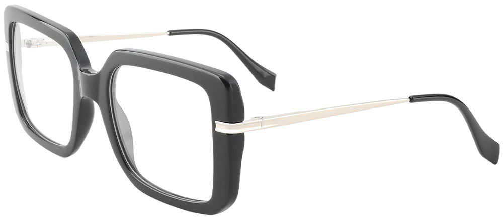 Square Prescription Glasses 35009 Black
