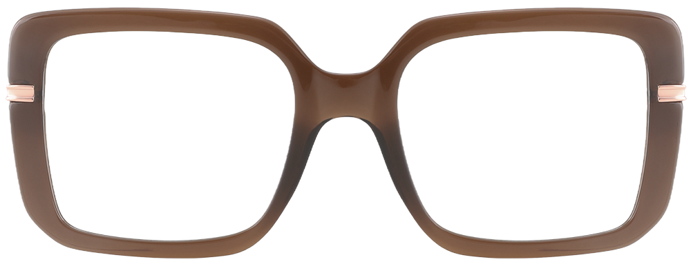 Try on glasses: Square Prescription Glasses 35009 Brown