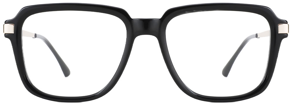Square Prescription Glasses 35011 Black Gold from cheapglasses123.com