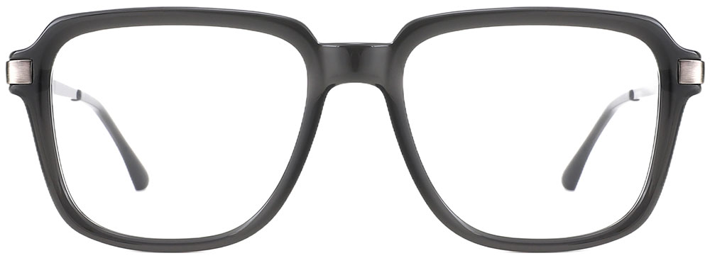 Square Prescription Glasses 35011 Black Silver