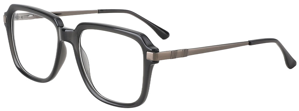 Cheapglasses123.com Square Prescription Glasses 35011 Black Silver