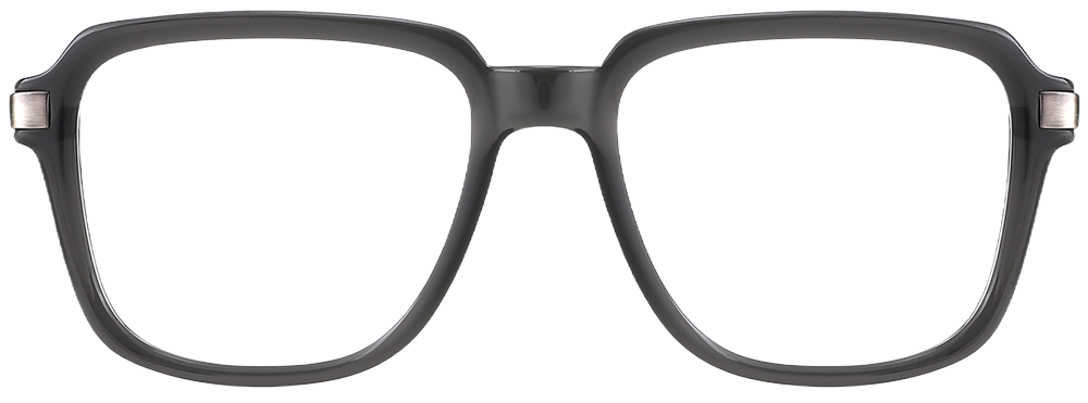 Try on glasses: Square Prescription Glasses 35011 Black Silver