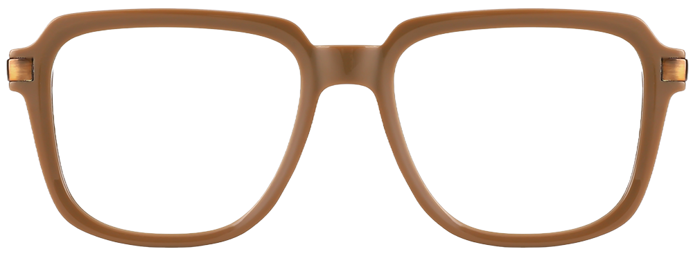 Try on glasses: Square Prescription Glasses 35011 Brown