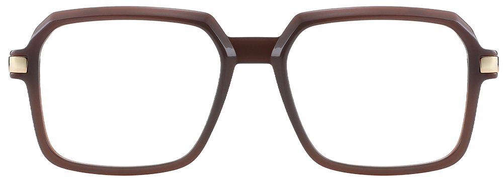 Try on glasses: Square Prescription Glasses 35012 Brown