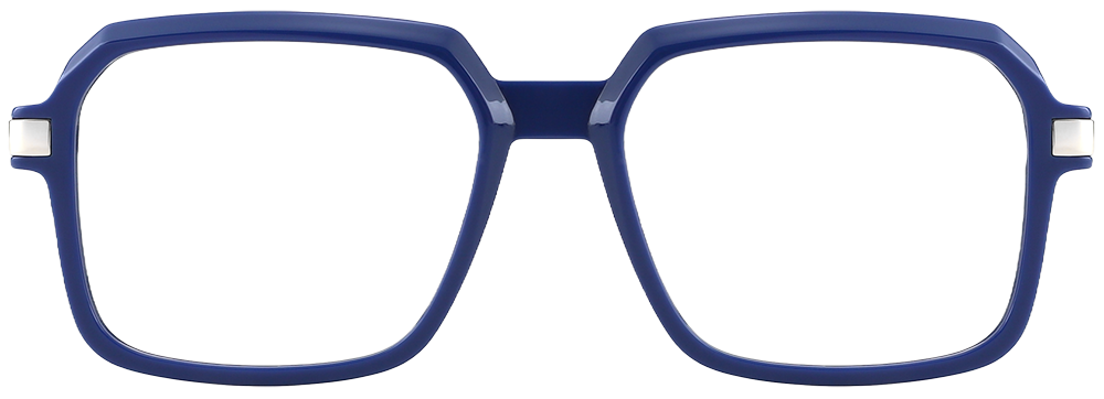 Try on glasses: Square Prescription Glasses 35012 Blue
