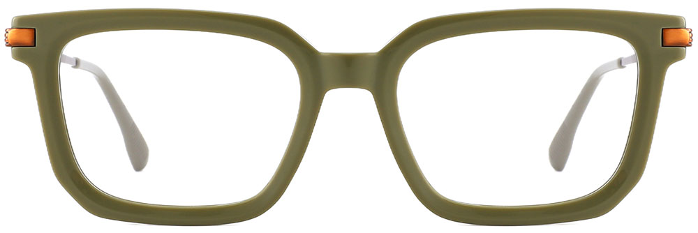 Rectangle Prescription Glasses 35014 Green