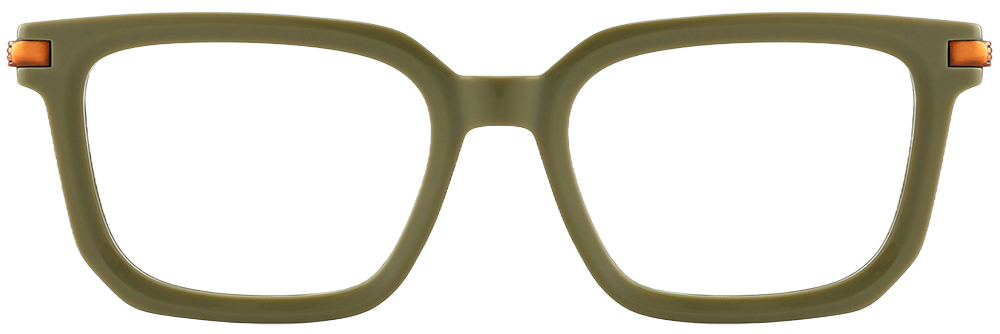 Try on glasses: Rectangle Prescription Glasses 35014 Green