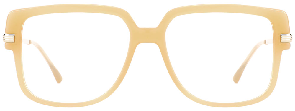 Square Prescription Glasses 35015 Cream
